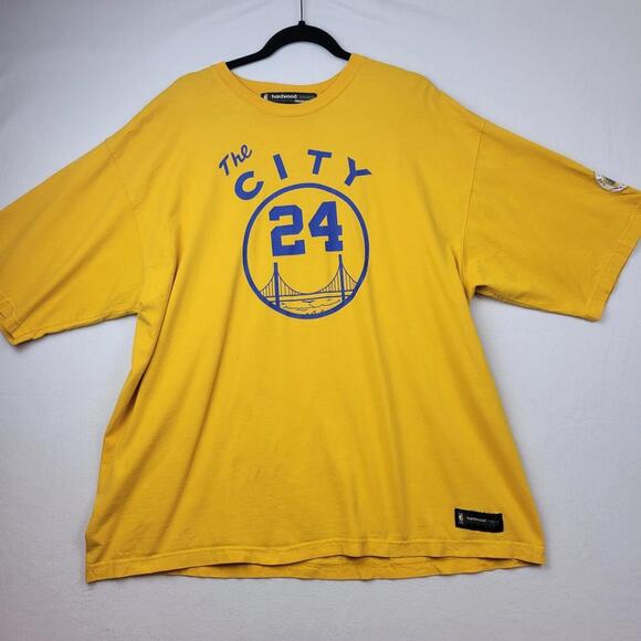 Tops - Golden State Warriors Hardwood Classics Reebok Nba T Shirt Mens Barry Yellow